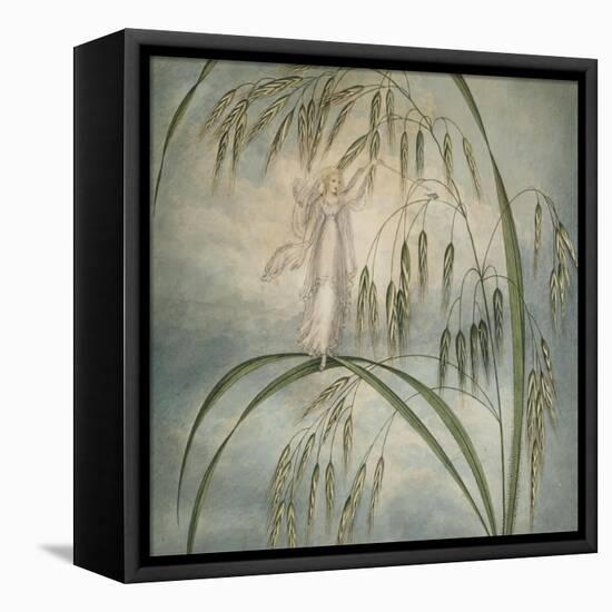 A Fairy Waving Her Wand Standing Among Blades of Grass-Amelia Jane Murray-Framed Premier Image Canvas