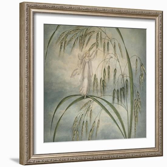 A Fairy Waving Her Wand Standing Among Blades of Grass-Amelia Jane Murray-Framed Giclee Print