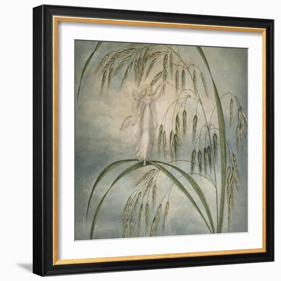 A Fairy Waving Her Wand Standing Among Blades of Grass-Amelia Jane Murray-Framed Giclee Print