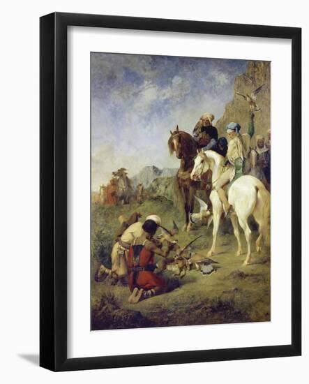 A Falcon Hunt in Algeria: the Quarry, 1863-Eugène Fromentin-Framed Giclee Print