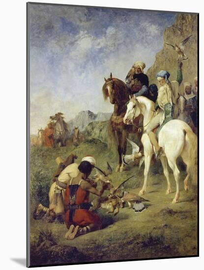 A Falcon Hunt in Algeria: the Quarry, 1863-Eugène Fromentin-Mounted Giclee Print
