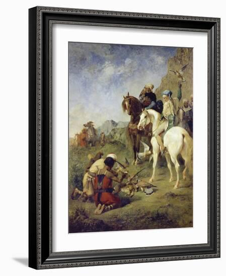 A Falcon Hunt in Algeria: the Quarry, 1863-Eugène Fromentin-Framed Giclee Print