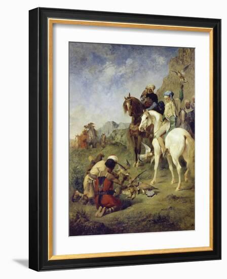 A Falcon Hunt in Algeria: the Quarry, 1863-Eugène Fromentin-Framed Giclee Print