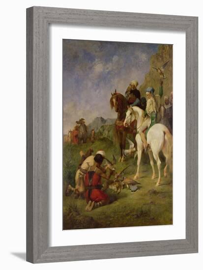 A Falcon Hunt in Algeria: the Quarry, Before 1863-Eugene Fromentin-Framed Giclee Print