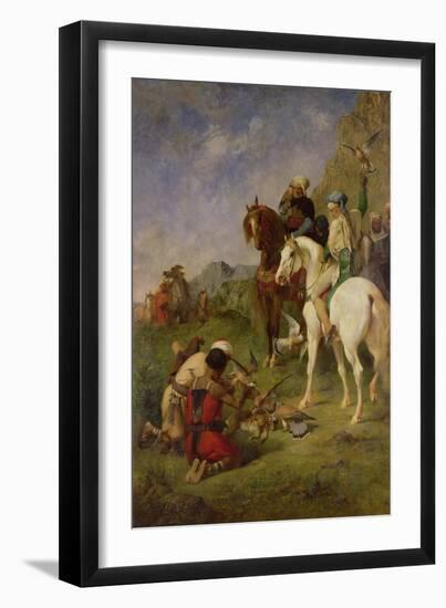 A Falcon Hunt in Algeria: the Quarry, Before 1863-Eugene Fromentin-Framed Giclee Print