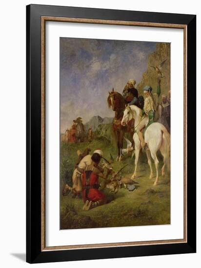 A Falcon Hunt in Algeria: the Quarry, Before 1863-Eugene Fromentin-Framed Giclee Print