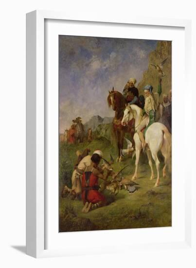 A Falcon Hunt in Algeria: the Quarry, Before 1863-Eugene Fromentin-Framed Giclee Print