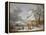 A Fall on the Ice-George Morland-Framed Premier Image Canvas