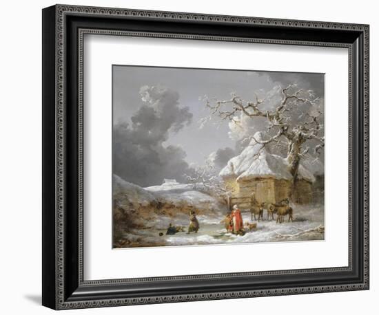 A Fall on the Ice-George Morland-Framed Giclee Print