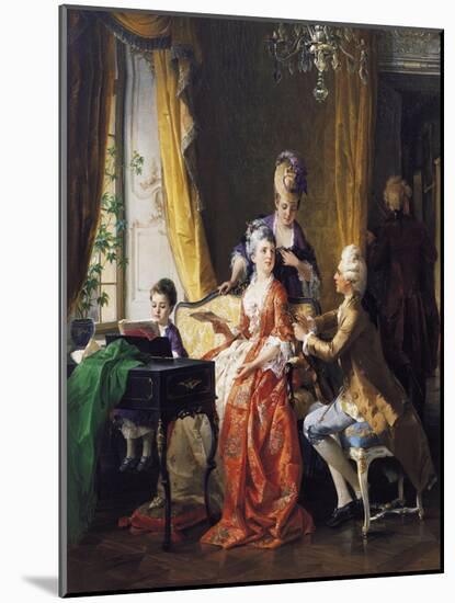 A Family Concert-Carl Herpfer-Mounted Giclee Print