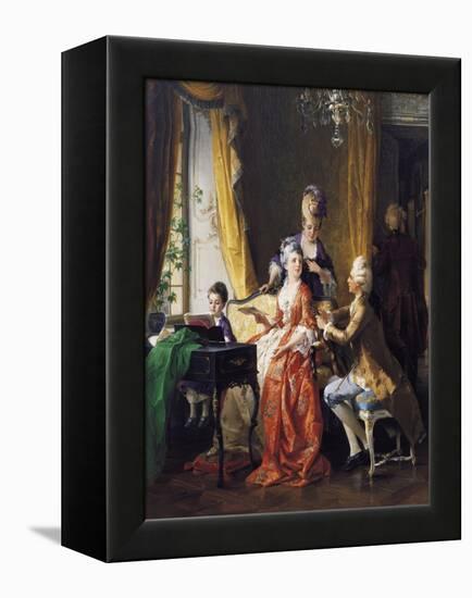 A Family Concert-Carl Herpfer-Framed Premier Image Canvas