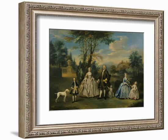 A Family Group in a Landscape-null-Framed Giclee Print