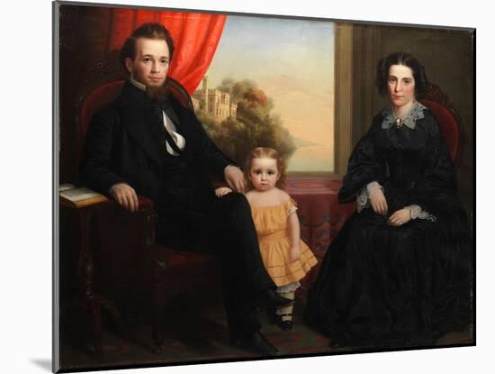 A Family Group Portrait, c.1850-American School-Mounted Giclee Print