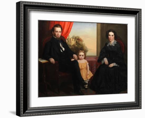 A Family Group Portrait, c.1850-American School-Framed Giclee Print