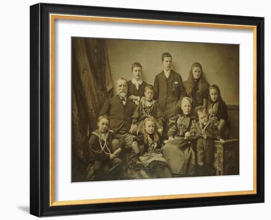 A Family Group Portrait, circa 1895-97-null-Framed Giclee Print