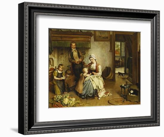 A Family in an Interior-Johannes Petrus Horstok-Framed Giclee Print