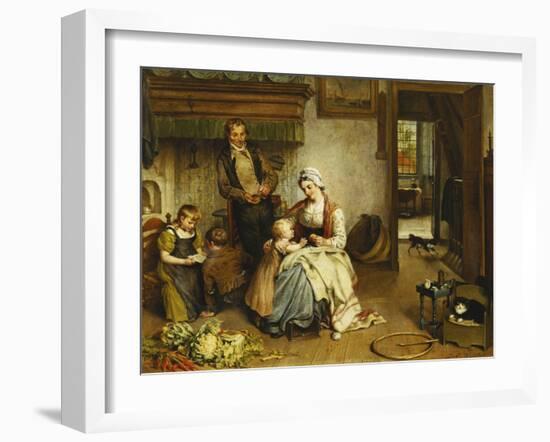 A Family in an Interior-Johannes Petrus Horstok-Framed Giclee Print