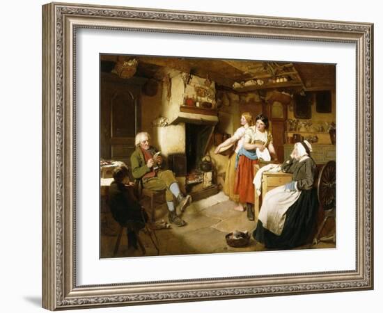 A Family in an Interior-John Faed-Framed Giclee Print