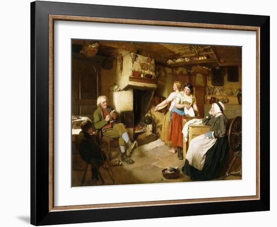 A Family in an Interior-John Faed-Framed Giclee Print