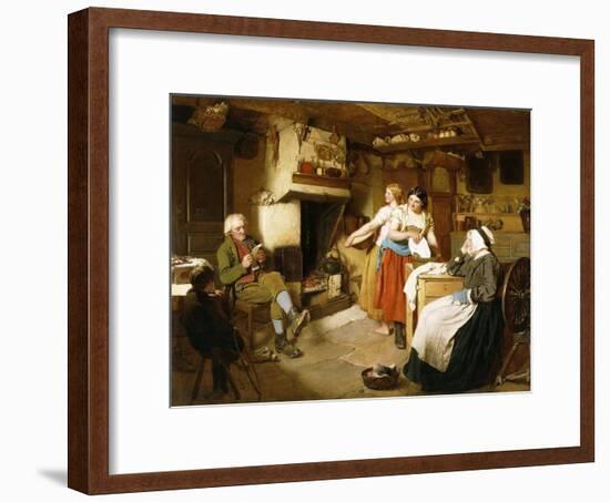 A Family in an Interior-John Faed-Framed Giclee Print