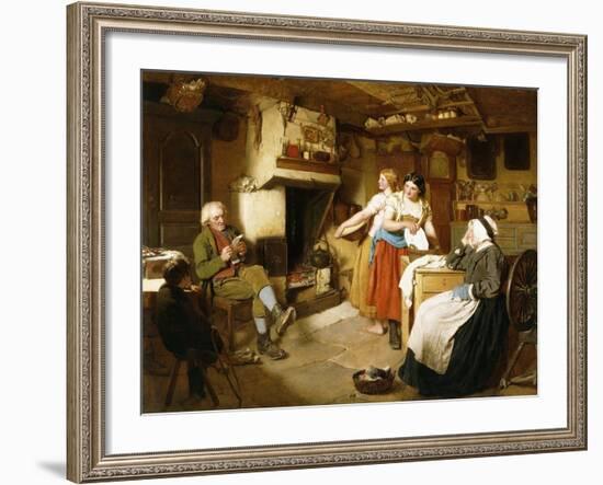 A Family in an Interior-John Faed-Framed Giclee Print