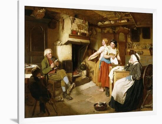 A Family in an Interior-John Faed-Framed Giclee Print