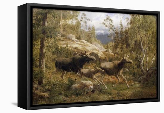 A Family of Moose-Carl Henrik Bogh-Framed Premier Image Canvas