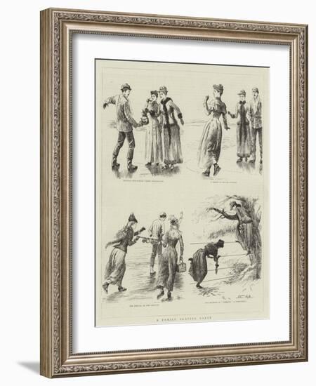 A Family Skating Party-Arthur Hopkins-Framed Giclee Print