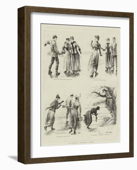 A Family Skating Party-Arthur Hopkins-Framed Giclee Print