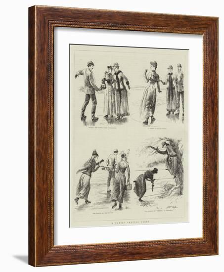 A Family Skating Party-Arthur Hopkins-Framed Giclee Print