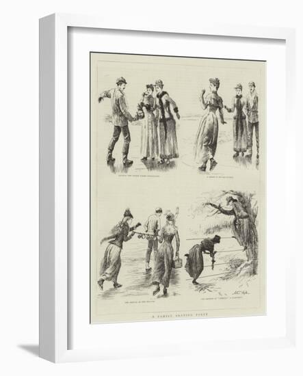 A Family Skating Party-Arthur Hopkins-Framed Giclee Print