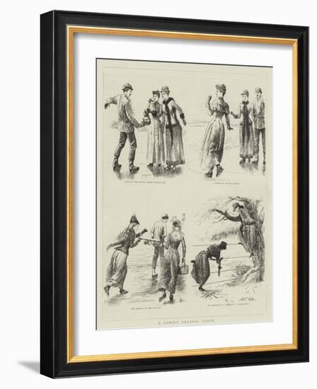 A Family Skating Party-Arthur Hopkins-Framed Giclee Print