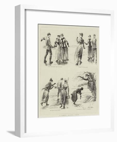 A Family Skating Party-Arthur Hopkins-Framed Giclee Print