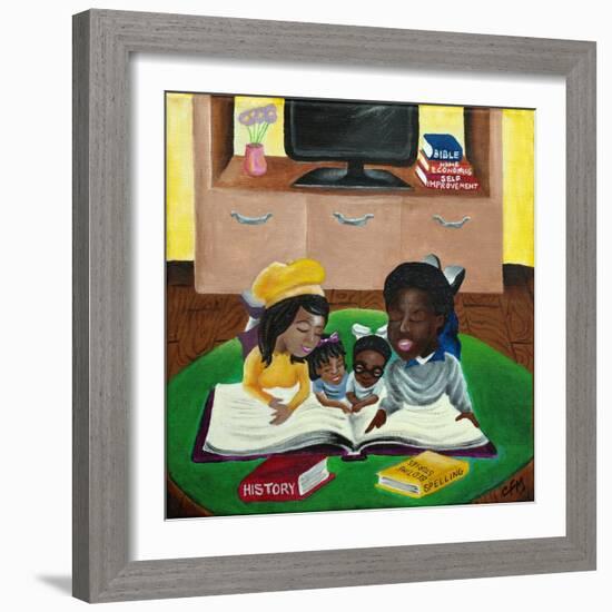 A Family that Reads Together, 2015-Chris Fabor-Framed Giclee Print