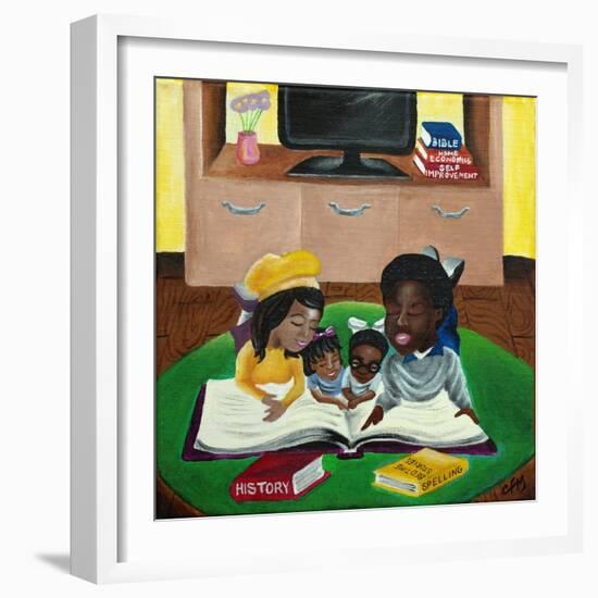 A Family that Reads Together, 2015-Chris Fabor-Framed Giclee Print