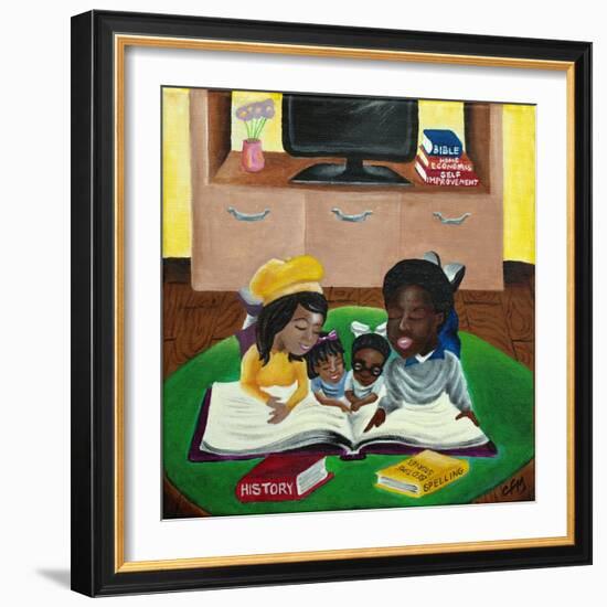 A Family that Reads Together, 2015-Chris Fabor-Framed Giclee Print