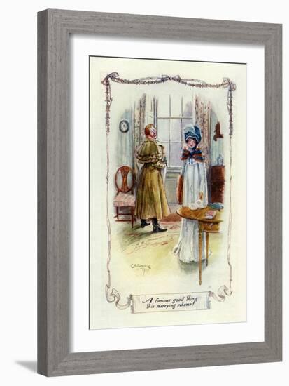 A famous good thing this marrying scheme, 1907-Charles Edmund Brock-Framed Giclee Print