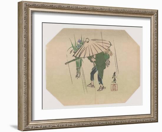 A Fan Print Design-Shibata Zeshin-Framed Giclee Print