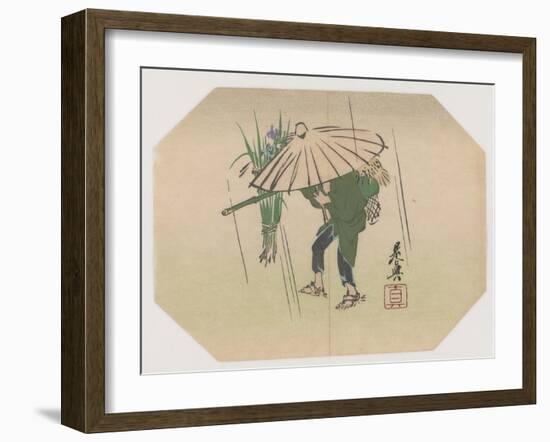 A Fan Print Design-Shibata Zeshin-Framed Giclee Print