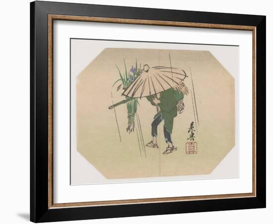 A Fan Print Design-Shibata Zeshin-Framed Giclee Print