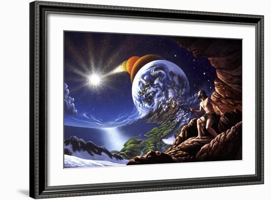 A Fanciful Depiction of the Big Bang Theory-null-Framed Art Print