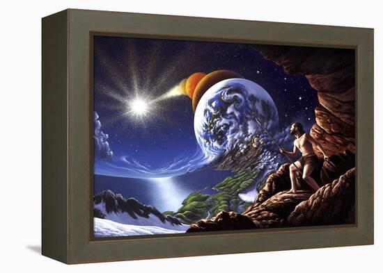 A Fanciful Depiction of the Big Bang Theory-null-Framed Stretched Canvas