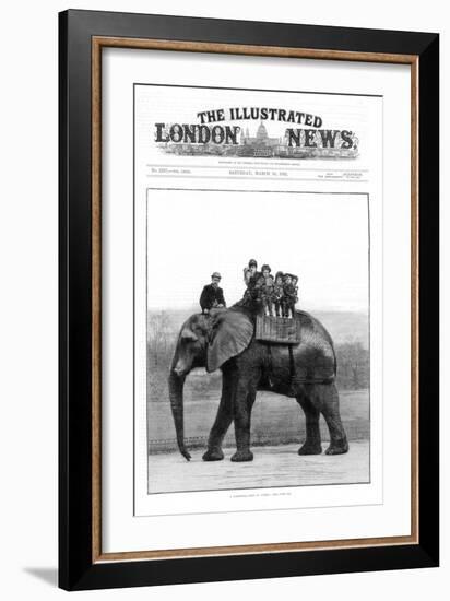 A Farewell Ride on Jumbo, London Zoo, 1882-null-Framed Giclee Print