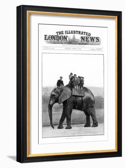 A Farewell Ride on Jumbo, London Zoo, 1882-null-Framed Giclee Print