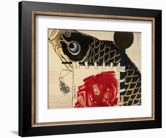 A Farewell Surimono for Ichikawa Danjuro Viii-Kuniyoshi Utagawa-Framed Art Print