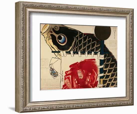 A Farewell Surimono for Ichikawa Danjuro Viii-Kuniyoshi Utagawa-Framed Premium Giclee Print