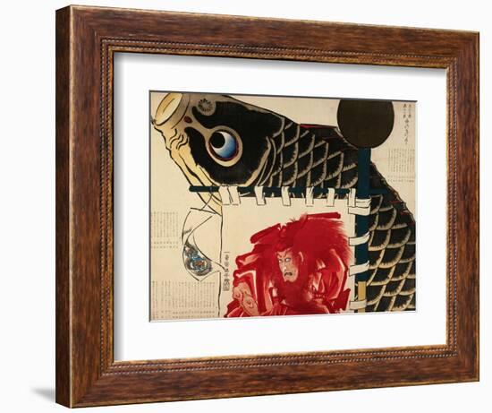 A Farewell Surimono for Ichikawa Danjuro Viii-Kuniyoshi Utagawa-Framed Premium Giclee Print