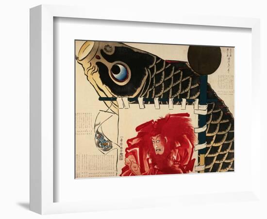 A Farewell Surimono for Ichikawa Danjuro Viii-Kuniyoshi Utagawa-Framed Premium Giclee Print