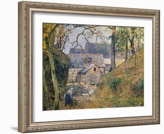 A Farm at Montfoucault, 1894-Camille Pissarro-Framed Giclee Print