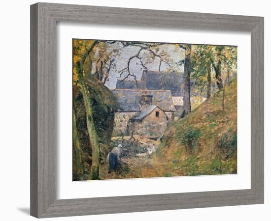 A Farm at Montfoucault, 1894-Camille Pissarro-Framed Giclee Print